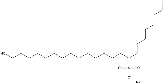 23-Hydroxytricosane-9-sulfonic acid sodium salt Struktur