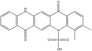 5,7,12,14-Tetrahydro-3,4-dimethyl-7,14-dioxoquino[2,3-b]acridine-5-sulfonic acid Struktur