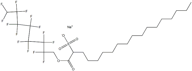 1-(2,2,3,3,4,4,5,5,6,6,7,7,8,8-Tetradecafluorooctyloxycarbonyl)heptadecane-1-sulfonic acid sodium salt Struktur