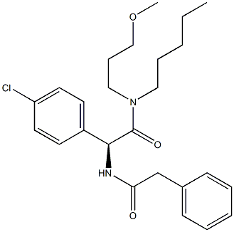 N-[(S)-1-(4-Chlorophenyl)-2-[(3-methoxypropyl)pentylamino]-2-oxoethyl]benzeneacetamide Struktur