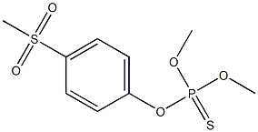 Thiophosphoric acid O,O-dimethyl O-[p-(methylsulfonyl)phenyl] ester Struktur