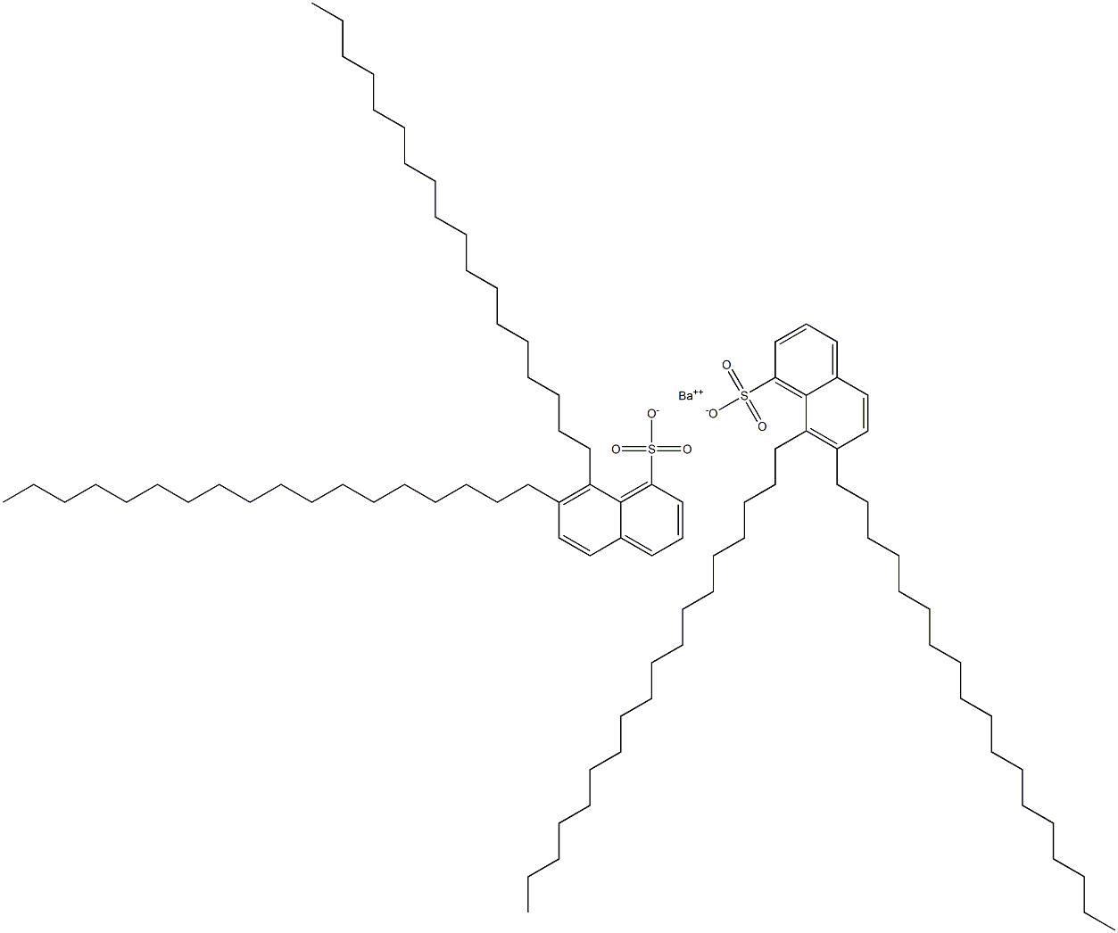 Bis(7,8-dioctadecyl-1-naphthalenesulfonic acid)barium salt Struktur