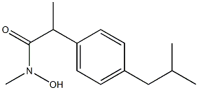 2-(4-Isobutylphenyl)-N-methylpropanehydroxamic acid Struktur