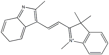 1,3,3-Trimethyl-2-[2-(2-methyl-5H-indol-3-yl)vinyl]-3H-indolium Struktur