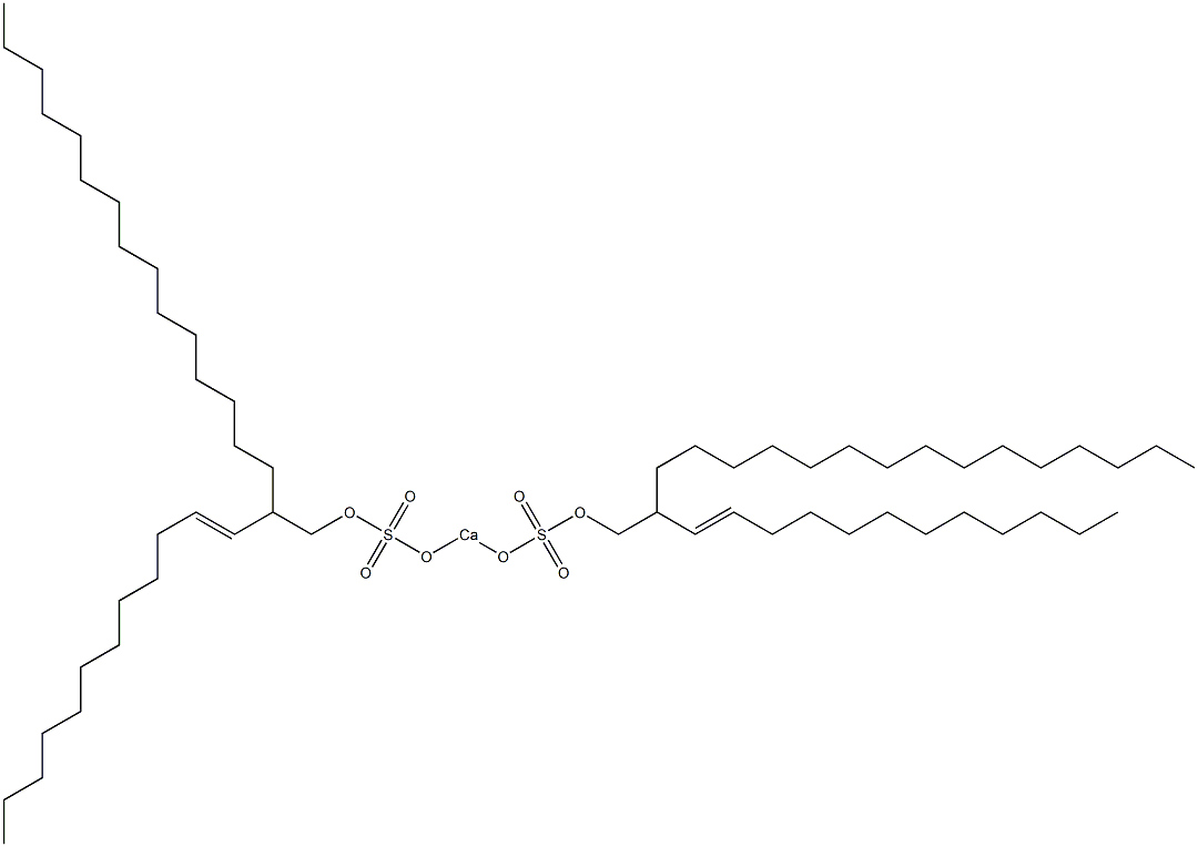 Bis[2-(1-dodecenyl)heptadecyloxysulfonyloxy]calcium Struktur