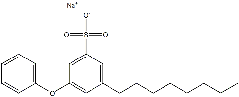 3-Octyl-5-phenoxybenzenesulfonic acid sodium salt Struktur