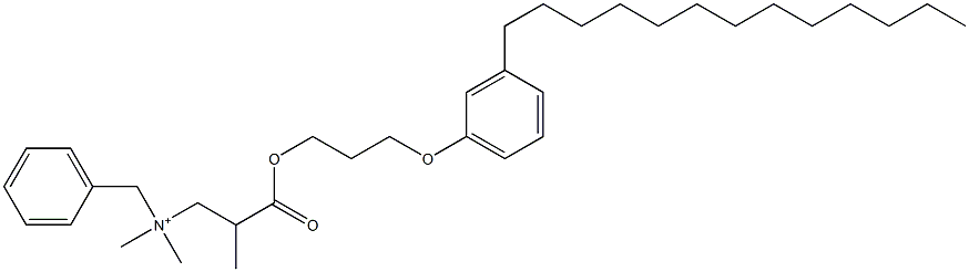 N,N-Dimethyl-N-benzyl-N-[2-[[3-(3-tridecylphenyloxy)propyl]oxycarbonyl]propyl]aminium Struktur