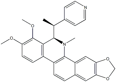 (13R)-12,13-Dihydro-13-[(S)-1-(4-pyridinyl)ethyl]-12-methyl-1,2-dimethoxy[1,3]benzodioxolo[5,6-c]phenanthridine Struktur