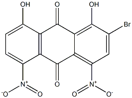 2-Bromo-1,8-dihydroxy-4,5-dinitroanthraquinone Struktur