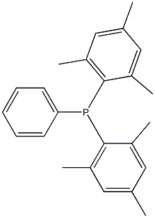 Bis(2,4,6-trimethylphenyl)phenylphosphine Struktur