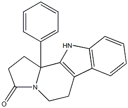 1,2,5,6,11,11b-Hexahydro-11b-phenyl-3H-indolizino[8,7-b]indol-3-one Struktur