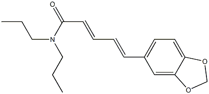 5-(3,4-Methylenebisoxyphenyl)-N,N-dipropyl-2,4-pentadienamide Struktur