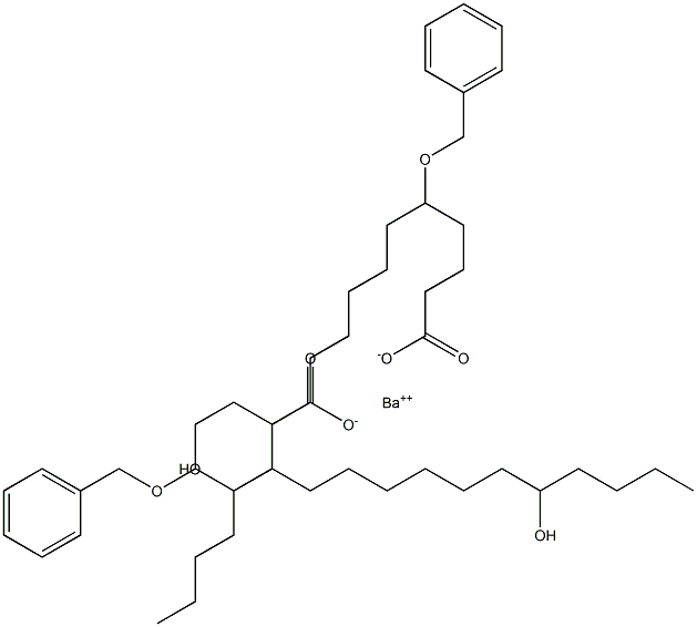 Bis(5-benzyloxy-14-hydroxystearic acid)barium salt Struktur