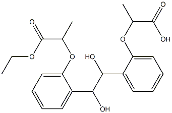 2,2'-[(1,2-Dihydroxyethylene)bis(2,1-phenyleneoxy)]bis(propanoic acid ethyl) ester Struktur