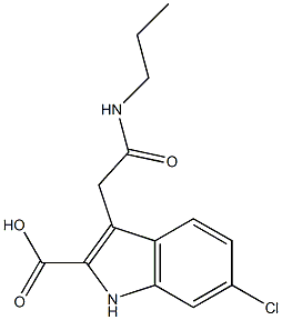 6-Chloro-3-[propylcarbamoylmethyl]-1H-indole-2-carboxylic acid Struktur