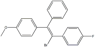 (Z)-1-Bromo-1-(p-fluorophenyl)-2-(p-methoxyphenyl)-2-phenylethene Struktur