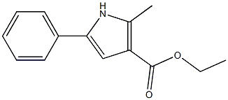 2-Methyl-5-phenyl-1H-pyrrole-3-carboxylic acid ethyl ester Struktur