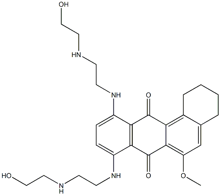 8,11-Bis[[2-[(2-hydroxyethyl)amino]ethyl]amino]-6-methoxy-1,2,3,4-tetrahydrobenz[a]anthracene-7,12-dione Struktur