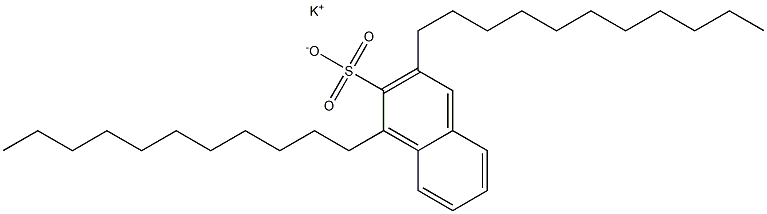 1,3-Diundecyl-2-naphthalenesulfonic acid potassium salt Struktur