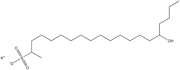 16-Hydroxyicosane-2-sulfonic acid potassium salt Struktur