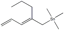 [(2E)-2-Propyl-2,4-pentadienyl]trimethylstannane Struktur