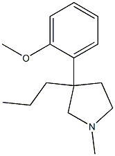 3-(o-Methoxyphenyl)-1-methyl-3-propylpyrrolidine Struktur