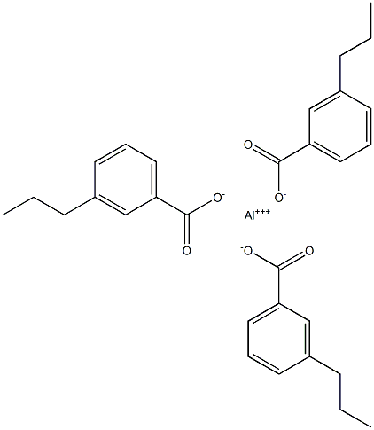 Tris(3-propylbenzoic acid)aluminum salt Struktur