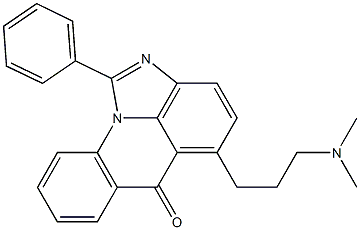 5-(3-Dimethylaminopropyl)-1-phenyl-6H-2,10b-diazaaceanthrylen-6-one Struktur