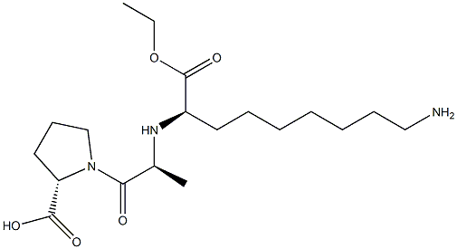 (R)-2-[[(S)-1-[[(2S)-2-Carboxypyrrolidin-1-yl]carbonyl]ethyl]amino]-9-aminononanoic acid 1-ethyl ester Struktur