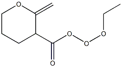 Tetrahydro-3-hydroperoxy-2-methylene-2H-pyran-3-carboxylic acid ethyl ester Struktur