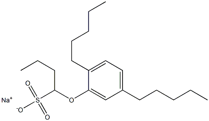 1-(2,5-Dipentylphenoxy)butane-1-sulfonic acid sodium salt Struktur