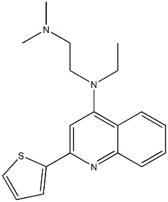 4-[N-Ethyl-N-(2-dimethylaminoethyl)amino]-2-(2-thienyl)quinoline Struktur