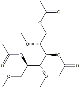 1-O,3-O,5-O-Triacetyl-2-O,4-O,6-O-trimethylmannitol Struktur