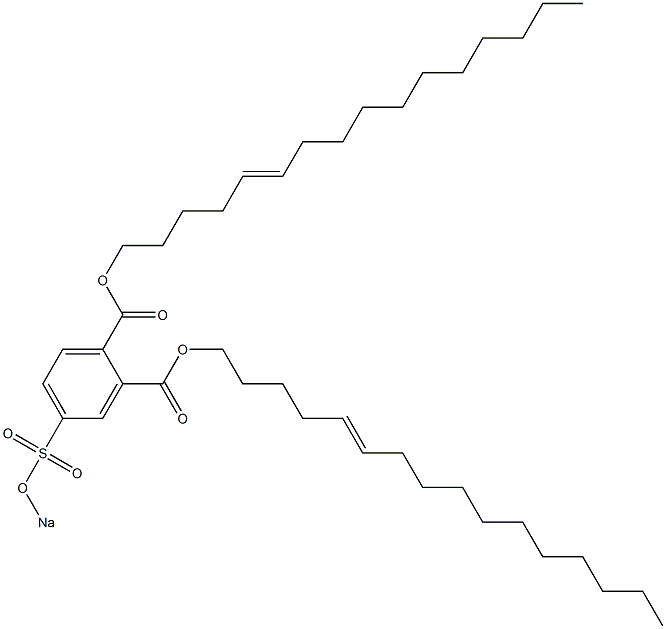 4-(Sodiosulfo)phthalic acid di(5-hexadecenyl) ester Struktur