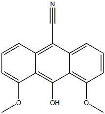 4,5-Dimethoxy-10-hydroxyanthracene-9-carbonitrile Struktur