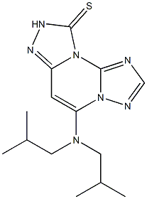 5-Diisobutylaminobis[1,2,4]triazolo[1,5-a:4',3'-c]pyrimidine-9(8H)-thione Struktur