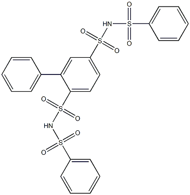 N,N'-Bis(phenylsulfonyl)-1,1'-biphenyl-2,5-disulfonamide Struktur