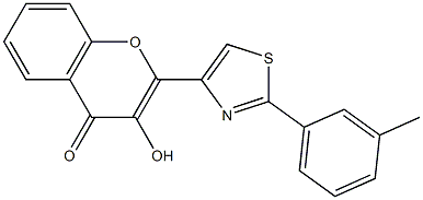 2-[2-(3-Methylphenyl)thiazol-4-yl]-3-hydroxychromone Struktur