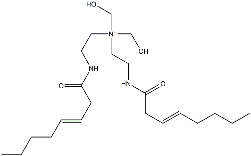 N,N-Bis(hydroxymethyl)-2-(3-octenoylamino)-N-[2-(3-octenoylamino)ethyl]ethanaminium Struktur