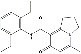 N-(2,6-Diethylphenyl)-5-methyl-7-oxo-1,2,3,7-tetrahydroindolizine-8-carboxamide Struktur