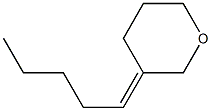 (3E)-3-Pentylidenetetrahydro-2H-pyran Struktur