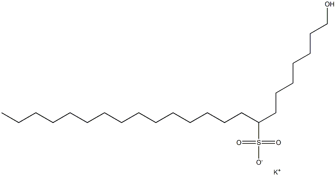 1-Hydroxytricosane-8-sulfonic acid potassium salt Struktur