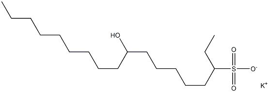 9-Hydroxyoctadecane-3-sulfonic acid potassium salt Struktur