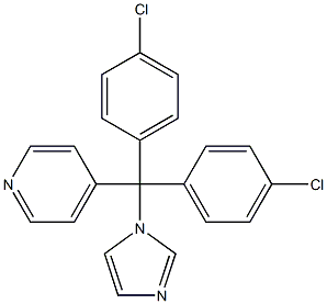 4-[Bis(4-chlorophenyl)(1H-imidazol-1-yl)methyl]pyridine Struktur