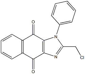 2-(Chloromethyl)-1-(phenyl)-1H-naphth[2,3-d]imidazole-4,9-dione Struktur