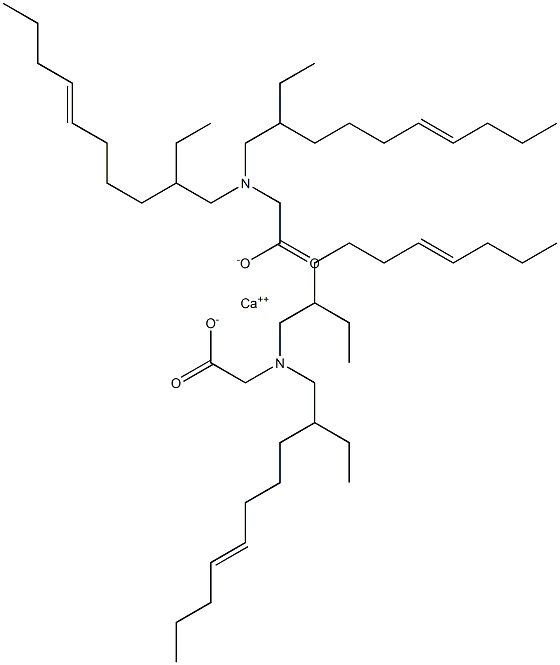 Bis[N,N-bis(2-ethyl-6-decenyl)glycine]calcium salt Struktur