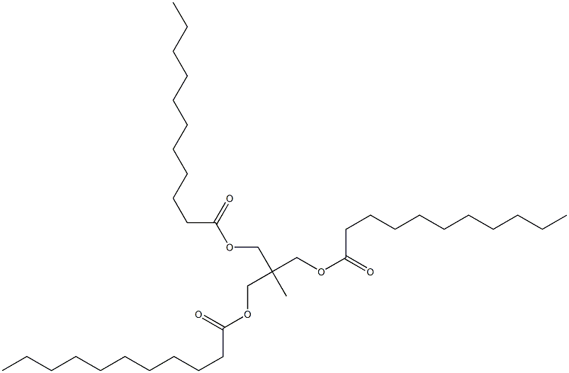 Diundecanoic acid 2-[(undecanoyloxy)methyl]-2-methyl-1,3-propanediyl ester Struktur