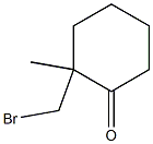 2-Bromomethyl-2-methylcyclohexanone Struktur