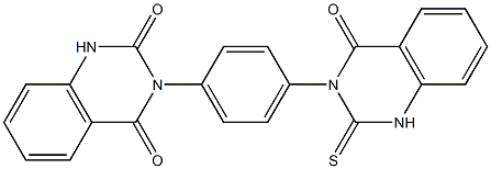 3-[4-[(1,2,3,4-Tetrahydro-4-oxo-2-thioxoquinazolin)-3-yl]phenyl]quinazoline-2,4(1H,3H)-dione Struktur