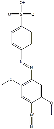 2,5-Dimethoxy-4-[(4-sulfophenyl)azo]benzenediazonium Struktur